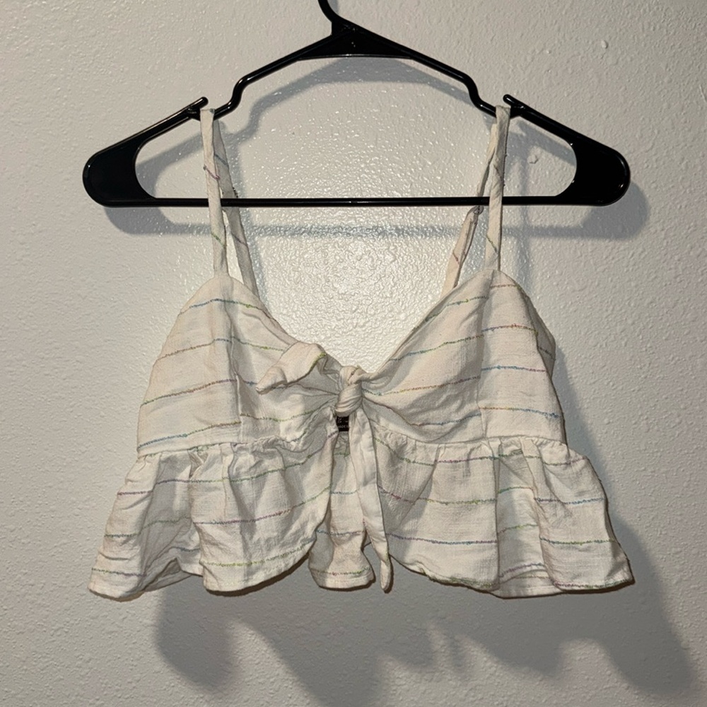 Forever 21 Ruffled Cropped Tank Top